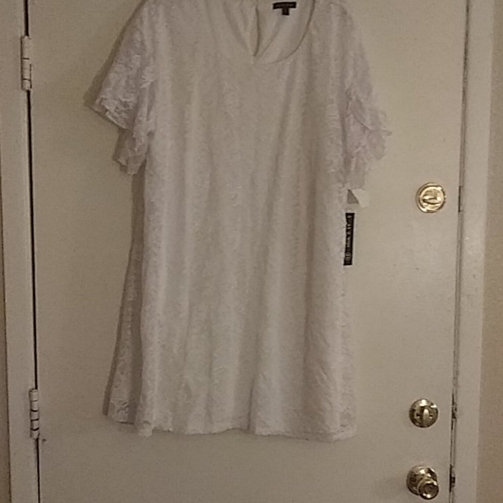 As u wish. White lace over slip 1x